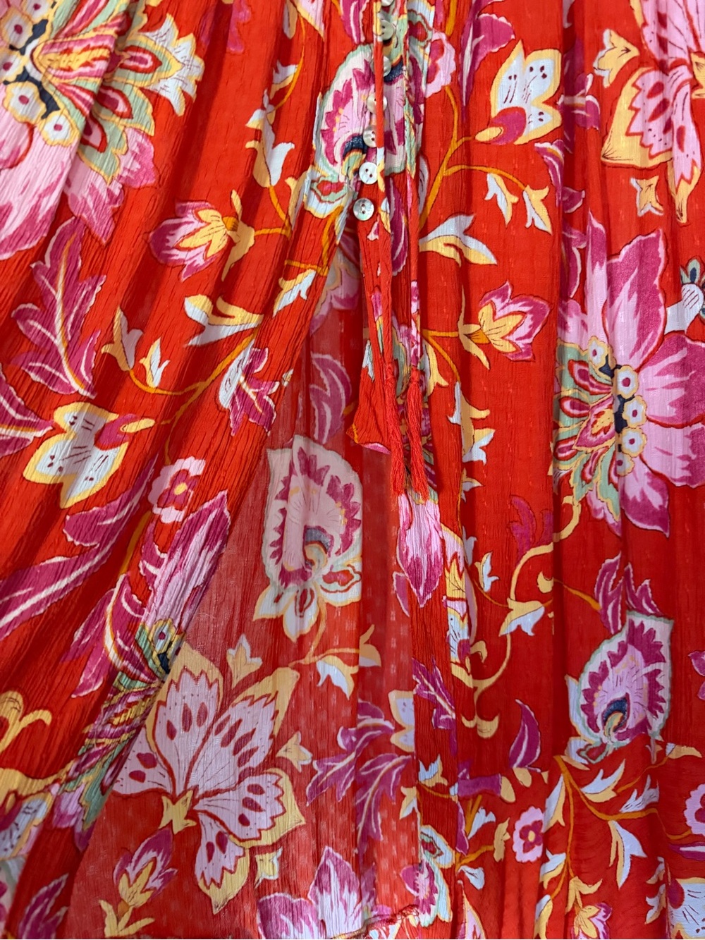 Rachel Zoe Red Floral Maxi Skirt - Picture 4 of 6